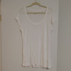 Calvin Klein Collection White Fitted Short Sleeve T-Shirt